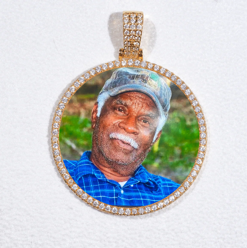 MEDIUM 3D CIRCLE CUSTOM PICTURE PENDANT