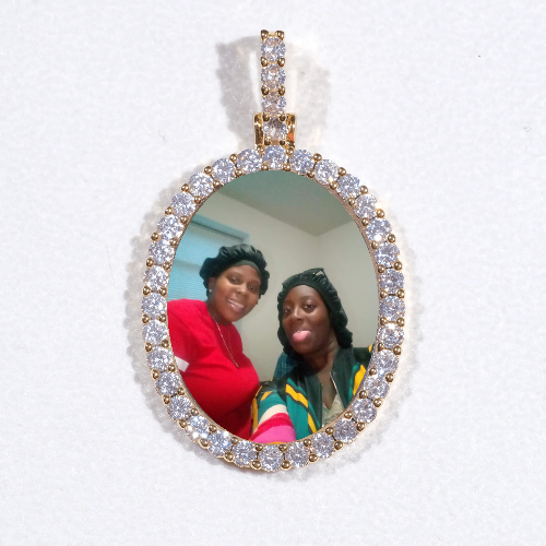 3D Oval Custom Picture Pendant