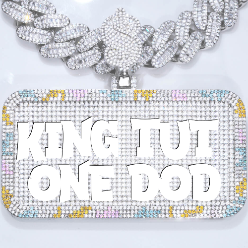 CUSTOM LETTER NECKLACE 3D COLORFUL SQUARE