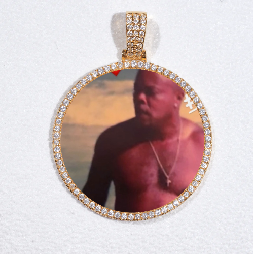 MEDIUM 3D CIRCLE CUSTOM PICTURE PENDANT
