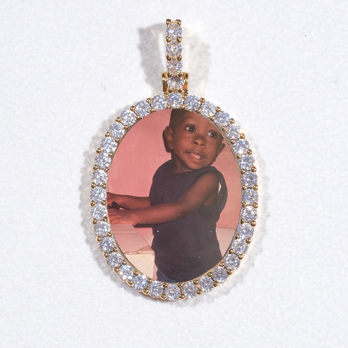 3D Oval Custom Picture Pendant