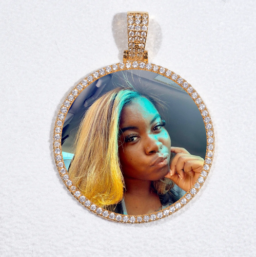 MEDIUM 3D CIRCLE CUSTOM PICTURE PENDANT