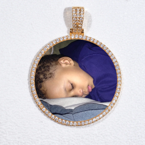 MEDIUM 3D CIRCLE CUSTOM PICTURE PENDANT