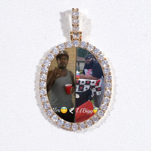 3D Oval Custom Picture Pendant