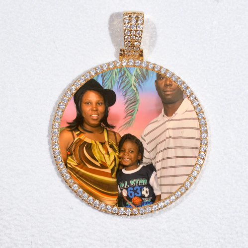 MEDIUM 3D CIRCLE CUSTOM PICTURE PENDANT