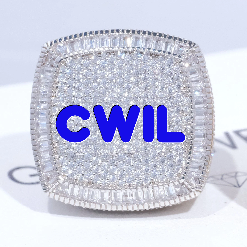CUSTOM LETTER 3D ICED RING