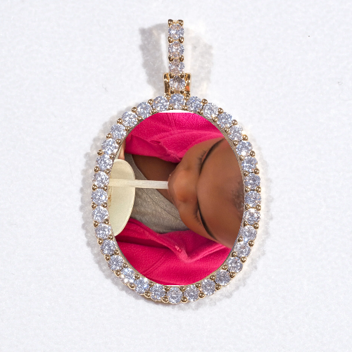 3D Oval Custom Picture Pendant