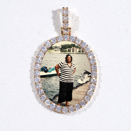 3D Oval Custom Picture Pendant