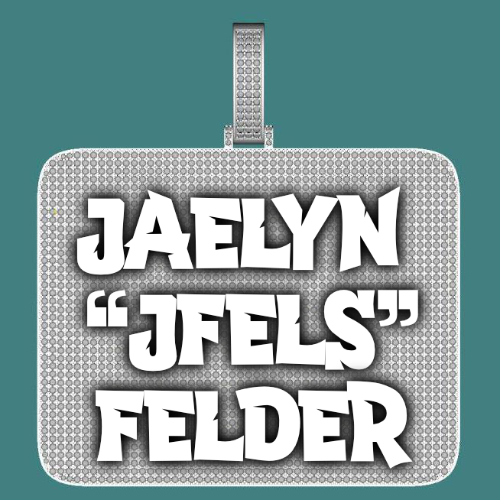 CUSTOM LETTER NECKLACE 3D BIG SQUARE