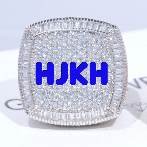 CUSTOM LETTER 3D ICED RING