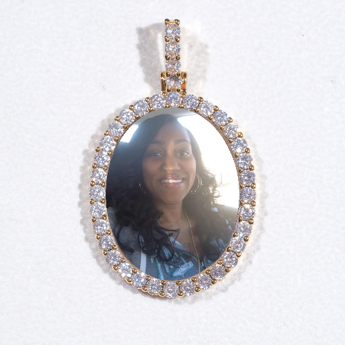 3D Oval Custom Picture Pendant