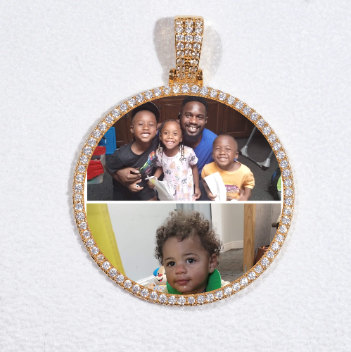 MEDIUM 3D CIRCLE CUSTOM PICTURE PENDANT