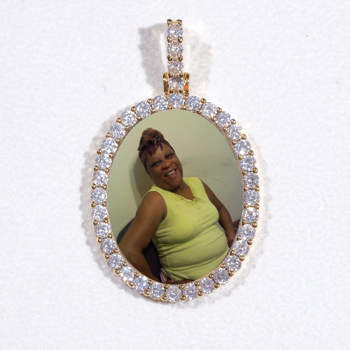 3D Oval Custom Picture Pendant