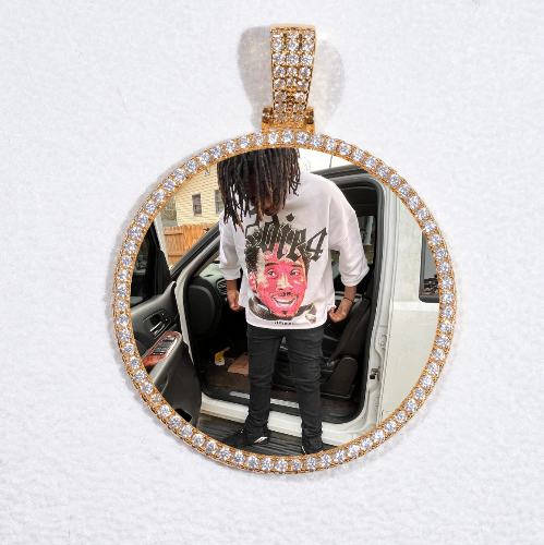 MEDIUM 3D CIRCLE CUSTOM PICTURE PENDANT