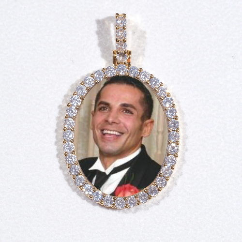 3D Oval Custom Picture Pendant