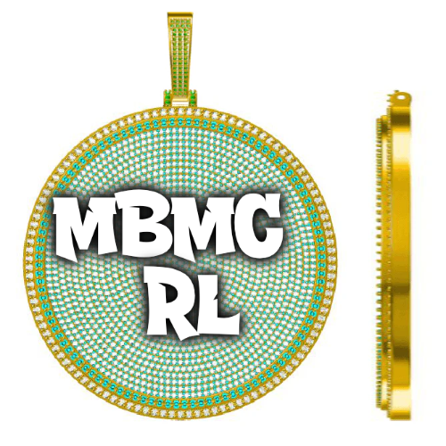 CUSTOM LETTER NECKLACE 3D BIG DISC