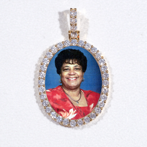 3D Oval Custom Picture Pendant