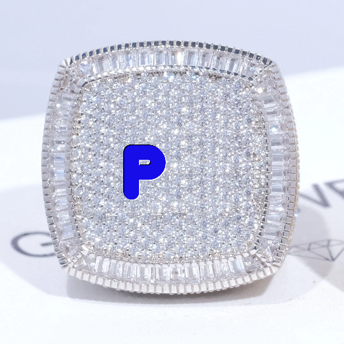 CUSTOM LETTER 3D ICED RING