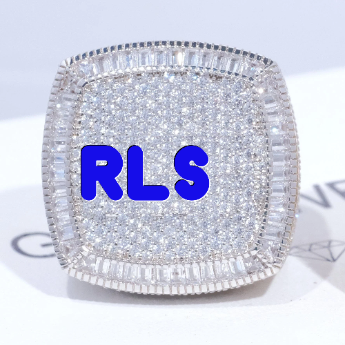 CUSTOM LETTER 3D ICED RING