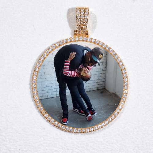 MEDIUM 3D CIRCLE CUSTOM PICTURE PENDANT