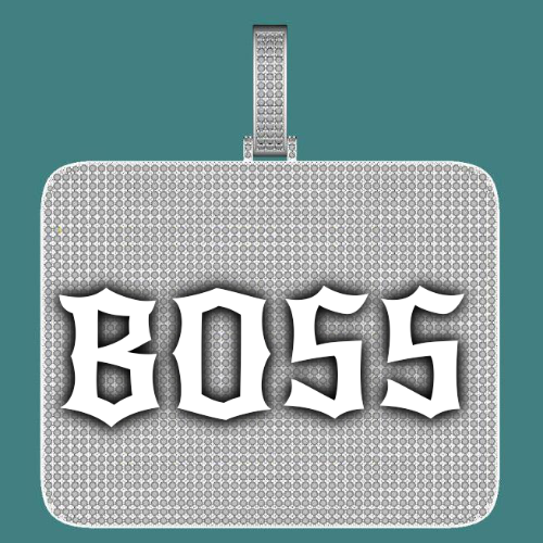 CUSTOM LETTER NECKLACE 3D BIG SQUARE