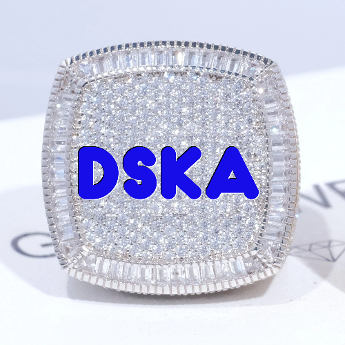 CUSTOM LETTER 3D ICED RING