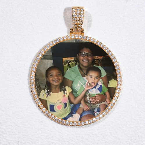 MEDIUM 3D CIRCLE CUSTOM PICTURE PENDANT