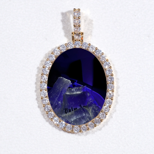 3D Oval Custom Picture Pendant