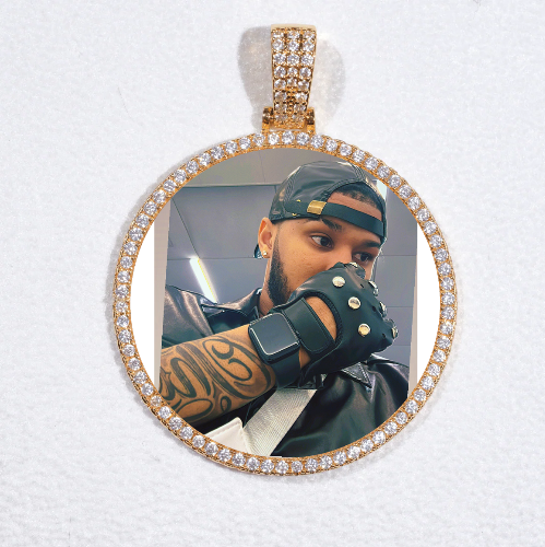 MEDIUM 3D CIRCLE CUSTOM PICTURE PENDANT