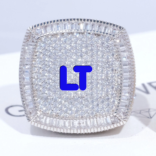 CUSTOM LETTER 3D ICED RING