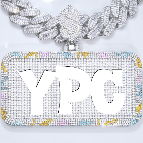 CUSTOM LETTER NECKLACE 3D COLORFUL SQUARE