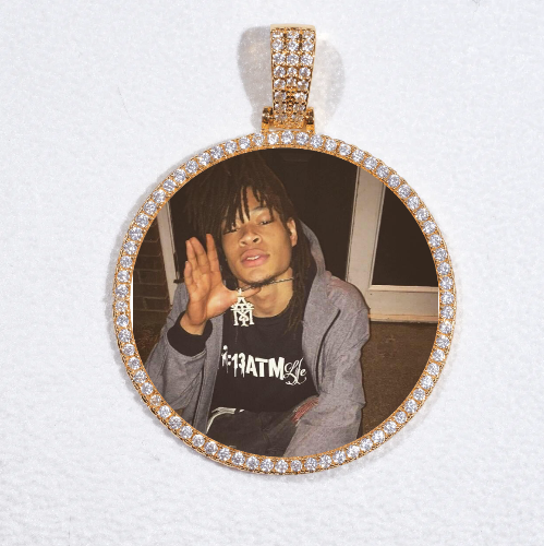 MEDIUM 3D CIRCLE CUSTOM PICTURE PENDANT