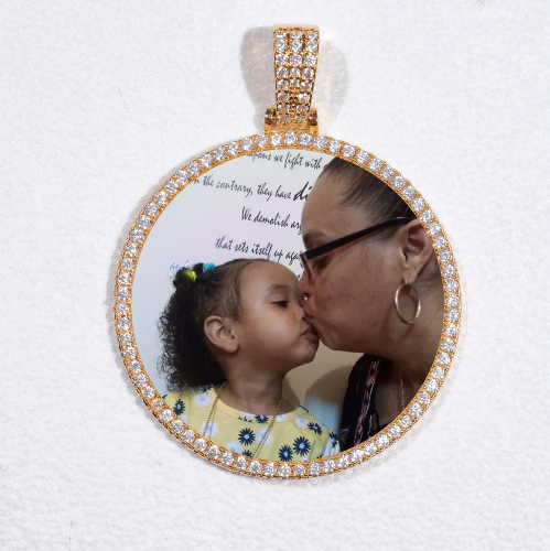 MEDIUM 3D CIRCLE CUSTOM PICTURE PENDANT