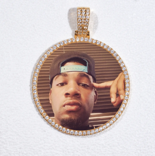 MEDIUM 3D CIRCLE CUSTOM PICTURE PENDANT