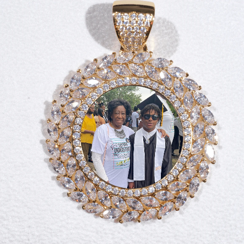 Large 3D Wheat Ear Custom Picture Pendant