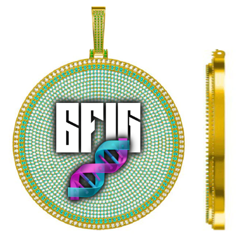 CUSTOM LETTER NECKLACE 3D BIG DISC