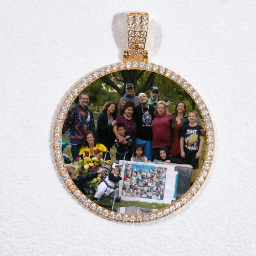 MEDIUM 3D CIRCLE CUSTOM PICTURE PENDANT
