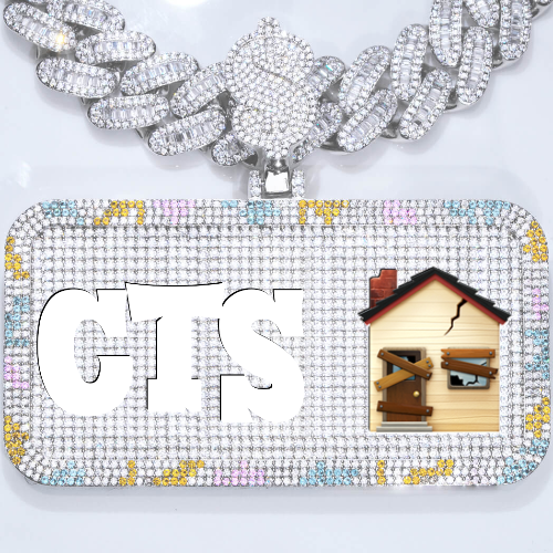 CUSTOM LETTER NECKLACE 3D COLORFUL SQUARE