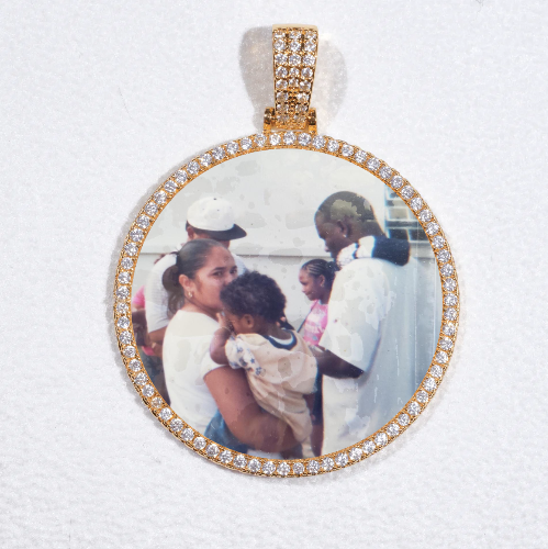 MEDIUM 3D CIRCLE CUSTOM PICTURE PENDANT