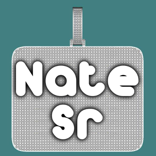 CUSTOM LETTER NECKLACE 3D BIG SQUARE