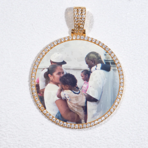 MEDIUM 3D CIRCLE CUSTOM PICTURE PENDANT