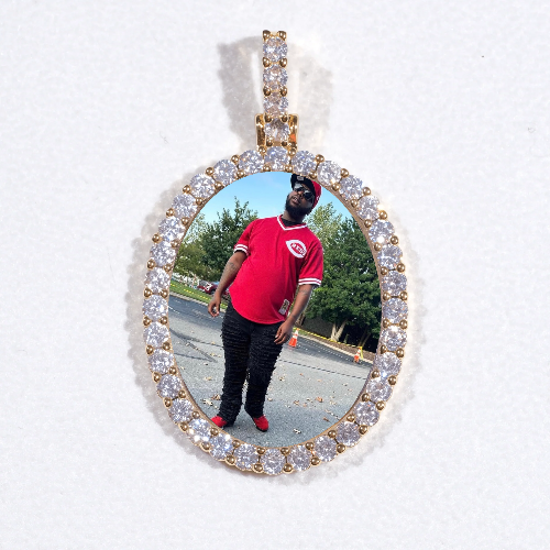 3D Oval Custom Picture Pendant
