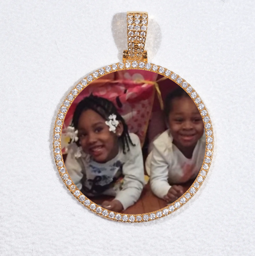MEDIUM 3D CIRCLE CUSTOM PICTURE PENDANT
