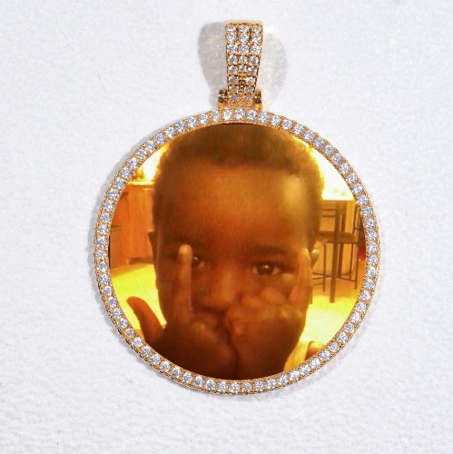 MEDIUM 3D CIRCLE CUSTOM PICTURE PENDANT