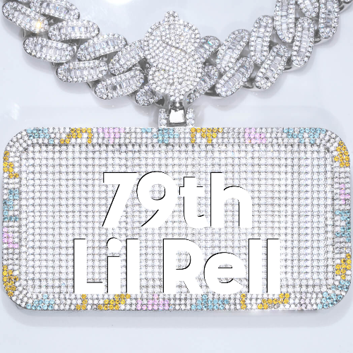 CUSTOM LETTER NECKLACE 3D COLORFUL SQUARE