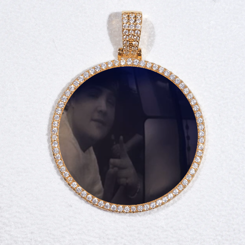 MEDIUM 3D CIRCLE CUSTOM PICTURE PENDANT