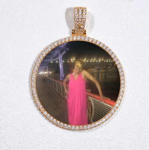 MEDIUM 3D CIRCLE CUSTOM PICTURE PENDANT