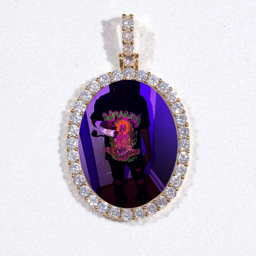 3D Oval Custom Picture Pendant