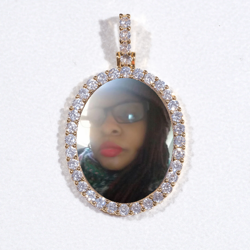 3D Oval Custom Picture Pendant