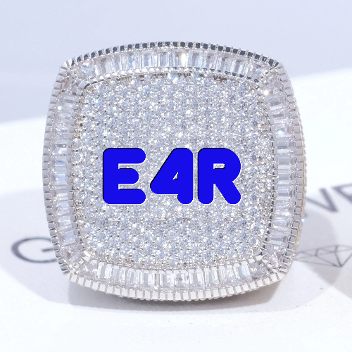 CUSTOM LETTER 3D ICED RING